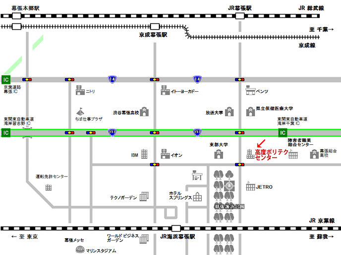 徒歩やお車でのアクセスマップ　詳細は下記